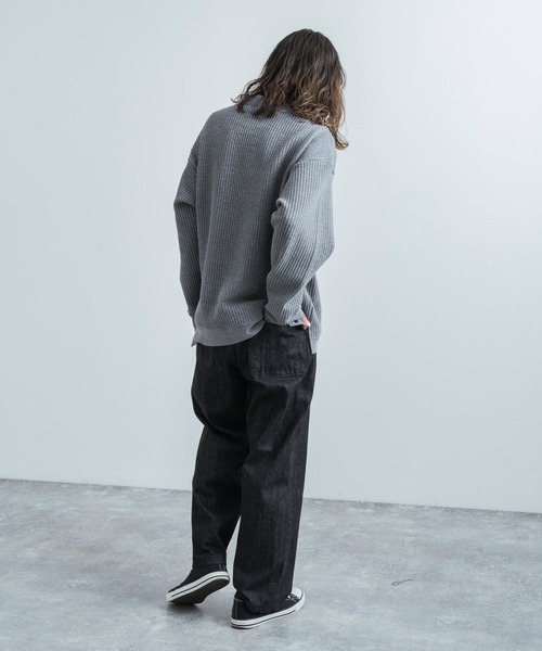 Audience(オーディエンス)の「日本製 ストライプキルトモックネックプルオーバースウェットシャツトレーナー AUD6299(スウェット・メンズ・ブラック/ネイビー/オリーブ/チャコール/ブラック系/オリーブ系・M/XL/L)」の7枚目の写真