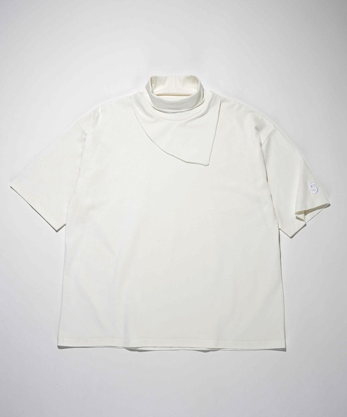 SUPERTHANKS（スーパーサンクス）の「タートルネックオーバーサイズビッグシルエットTシャツ(ユニセックス)（Tシャツ/カットソー・メンズ・ホワイト/ブラック/モカ・L/S/M）」の15枚目の写真