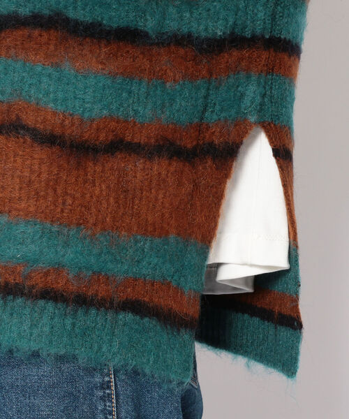 EACH.(イーチ)の「EACH(イーチ) OVERSIZED STRIPE CD(カーディガン/ボレロ・レディース・ブラウン/グリーン・FREE)」の9枚目の写真