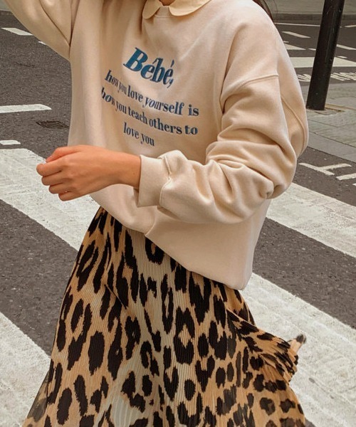 ROOPTOKYO（ループトウキョウ）の「カラーロゴ刺繍スウェットトレーナー（スウェット・レディース・ベージュ/ピンク/ラベンダー/ネイビー/ブラック・FREE）」の10枚目の写真