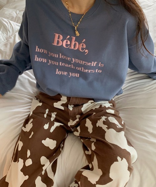 ROOPTOKYO（ループトウキョウ）の「カラーロゴ刺繍スウェットトレーナー（スウェット・レディース・ベージュ/ピンク/ラベンダー/ネイビー/ブラック・FREE）」の17枚目の写真