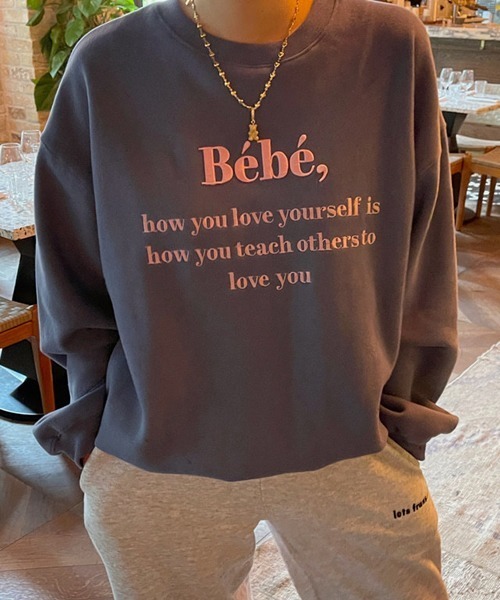 ROOPTOKYO（ループトウキョウ）の「カラーロゴ刺繍スウェットトレーナー（スウェット・レディース・ベージュ/ピンク/ラベンダー/ネイビー/ブラック・FREE）」の19枚目の写真