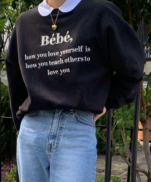 ROOPTOKYO（ループトウキョウ）の「カラーロゴ刺繍スウェットトレーナー（スウェット・レディース・ベージュ/ピンク/ラベンダー/ネイビー/ブラック・FREE）」の7枚目の写真