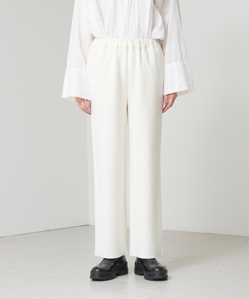 qualite（カリテ）の「リブジャージパンツ（その他パンツ・レディース・オフホワイト/グレイッシュブルー・38/34）」の14枚目の写真