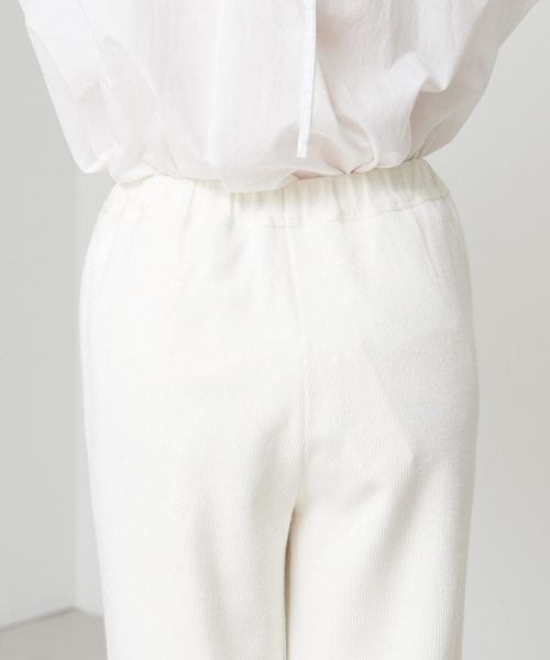 qualite（カリテ）の「リブジャージパンツ（その他パンツ・レディース・オフホワイト/グレイッシュブルー・38/34）」の6枚目の写真