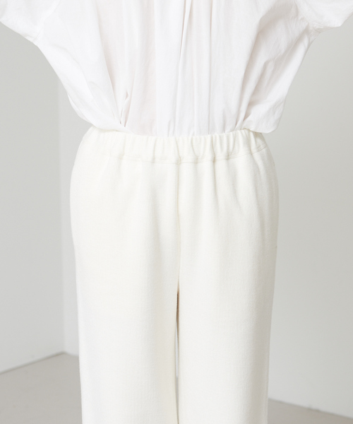 qualite（カリテ）の「リブジャージパンツ（その他パンツ・レディース・オフホワイト/グレイッシュブルー・38/34）」の17枚目の写真