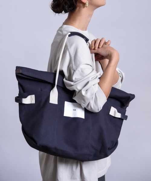 THE（ザ）の「3- THE CANVAS TOTE（トートバッグ・レディース・ホワイト/ブラック/ネイビー/レッド/オリーブ/オレンジ・ONE SIZE）」の4枚目の写真