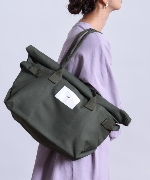 THE（ザ）の「3- THE CANVAS TOTE（トートバッグ・レディース・ホワイト/ブラック/ネイビー/レッド/オリーブ/オレンジ・ONE SIZE）」の3枚目の写真