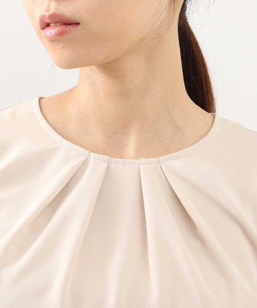 DRESKIP(ドレスキップ)の「◆【M-LL】フロントタックブラウス(シャツ/ブラウス・レディース・ブラック/オフホワイト/サンドベージュ・01/02/03/04)」の7枚目の写真