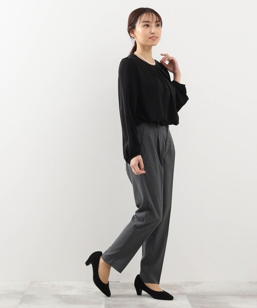 DRESKIP(ドレスキップ)の「◆【M-LL】フロントタックブラウス(シャツ/ブラウス・レディース・ブラック/オフホワイト/サンドベージュ・01/02/03/04)」の20枚目の写真