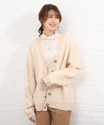 SHOO・LA・RUE | へリンボーン柄ジャガードニットカーディガン(カーディガン/ボレロ)