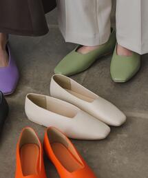 SENSE OF PLACE by URBAN RESEARCH | 【一部WEB/店舗限定カラー】スクエアカットフラットシューズ(パンプス)