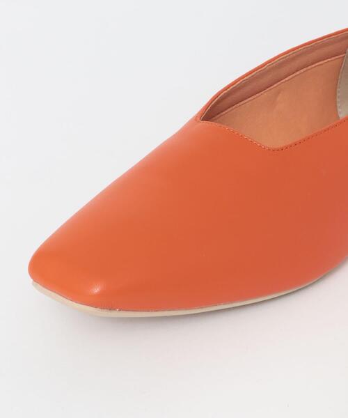 SENSE OF PLACE by URBAN RESEARCH（センスオブプレイスバイアーバンリサーチ）の「スクエアカットフラットシューズ（その他シューズ・レディース・ブラック/パープル/オレンジ/アイボリー/ライトカーキ・SMALL/MEDIUM/LARGE）」の11枚目の写真