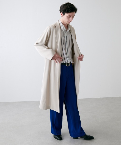 Lui's（ルイス）の「クラシックチェスターコート（チェスターコート・メンズ・ブラック/ブルー/ライトベージュ・SMALL/MEDIUM）」の10枚目の写真