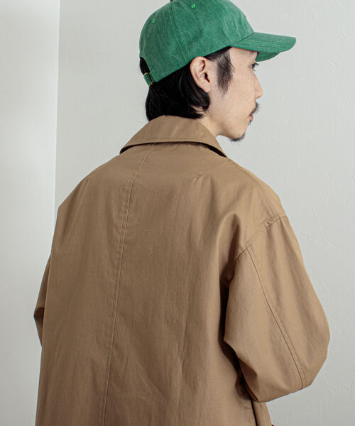 GLOSTER（グロスター）の「【GLOSTER/グロスター】クルミ釦 ステンカラーコート（ステンカラーコート・メンズ・ネイビー/オリーブ/ベージュ・MEDIUM/LARGE）」の11枚目の写真