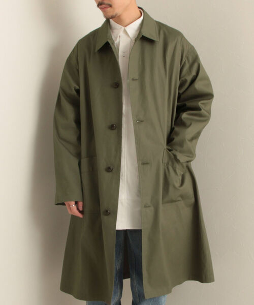 GLOSTER（グロスター）の「【GLOSTER/グロスター】クルミ釦 ステンカラーコート（ステンカラーコート・メンズ・ネイビー/オリーブ/ベージュ・MEDIUM/LARGE）」の17枚目の写真