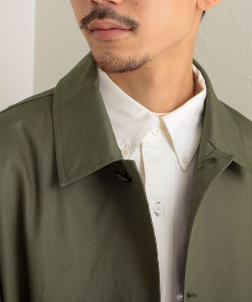 GLOSTER（グロスター）の「【GLOSTER/グロスター】クルミ釦 ステンカラーコート（ステンカラーコート・メンズ・ネイビー/オリーブ/ベージュ・MEDIUM/LARGE）」の18枚目の写真
