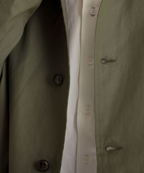 GLOSTER（グロスター）の「【GLOSTER/グロスター】クルミ釦 ステンカラーコート（ステンカラーコート・メンズ・ネイビー/オリーブ/ベージュ・MEDIUM/LARGE）」の22枚目の写真
