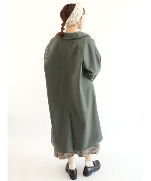 ehka sopo（エヘカソポ）の「ラグランステンカラーコート（ステンカラーコート・レディース・グレー/グリーン/チャコール・ﾌﾘ-）」の13枚目の写真