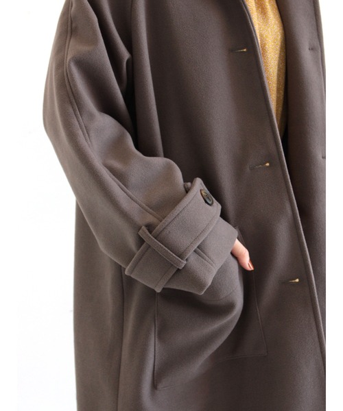 ehka sopo（エヘカソポ）の「ラグランステンカラーコート（ステンカラーコート・レディース・グレー/グリーン/チャコール・ﾌﾘ-）」の17枚目の写真