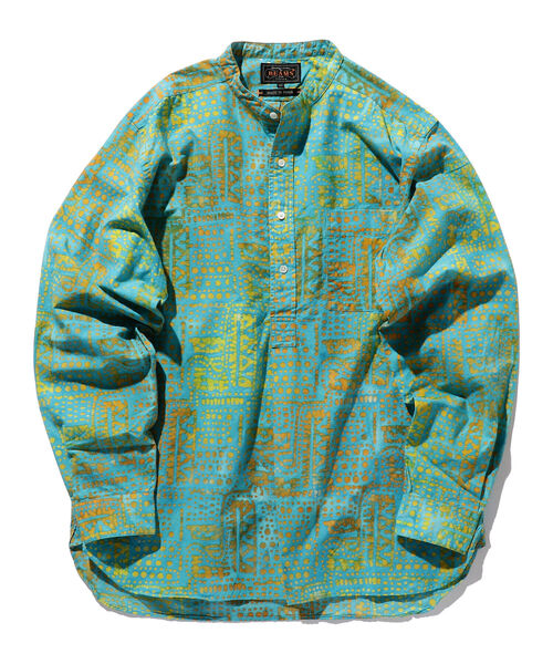 BEAMS PLUS（ビームスプラス）の「BEAMS PLUS / バティックプリント プルオーバー バンドカラー シャツ（シャツ/ブラウス・メンズ・ブルー系その他/ブルー系その他2/オレンジ系その他・LARGE/SMALL/MEDIUM/X-LARGE）」の21枚目の写真