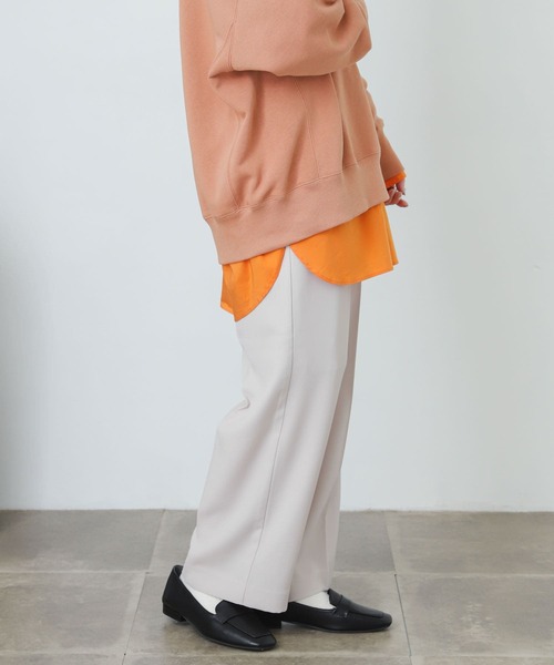 SENSE OF PLACE by URBAN RESEARCH(センスオブプレイスバイアーバンリサーチ)の「『XS・TALL展開あり』カルゼハイウエストワイドパンツ(その他パンツ・レディース・グリーン/ブラック/ライトベージュ・SMALL/X-SMALL/TALL/MEDIUM)」の5枚目の写真