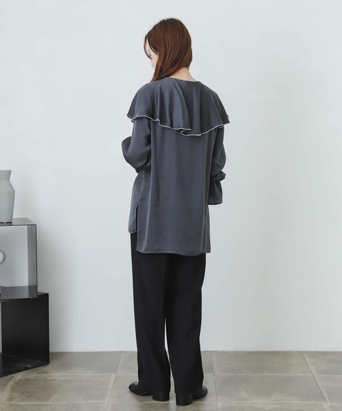 SENSE OF PLACE by URBAN RESEARCH(センスオブプレイスバイアーバンリサーチ)の「『XS・TALL展開あり』カルゼハイウエストワイドパンツ(その他パンツ・レディース・グリーン/ブラック/ライトベージュ・SMALL/X-SMALL/TALL/MEDIUM)」の21枚目の写真