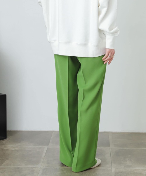 SENSE OF PLACE by URBAN RESEARCH(センスオブプレイスバイアーバンリサーチ)の「『XS・TALL展開あり』カルゼハイウエストワイドパンツ(その他パンツ・レディース・グリーン/ブラック/ライトベージュ・SMALL/X-SMALL/TALL/MEDIUM)」の10枚目の写真