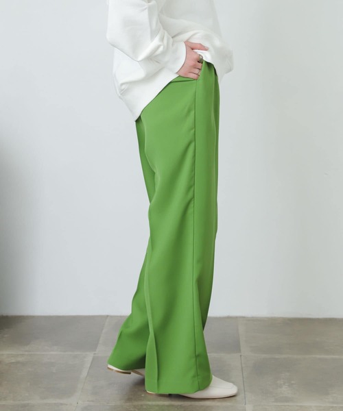 SENSE OF PLACE by URBAN RESEARCH(センスオブプレイスバイアーバンリサーチ)の「『XS・TALL展開あり』カルゼハイウエストワイドパンツ(その他パンツ・レディース・グリーン/ブラック/ライトベージュ・SMALL/X-SMALL/TALL/MEDIUM)」の11枚目の写真