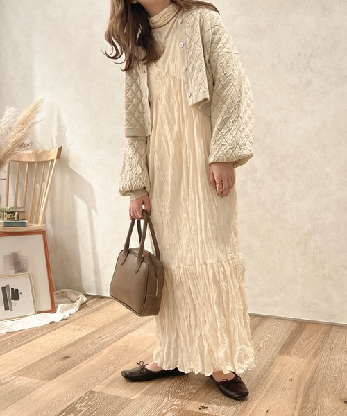 apres jour clair(アプレジュールクレア)の「【apres jour clair】2WAYキルトライクニット【ZOZOTOWN限定アイテム】(ニット/セーター・レディース・ブラウン/アイボリー・X-LARGE/フリー)」の7枚目の写真