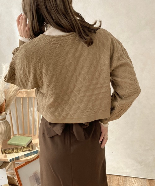 apres jour clair(アプレジュールクレア)の「【apres jour clair】2WAYキルトライクニット【ZOZOTOWN限定アイテム】(ニット/セーター・レディース・ブラウン/アイボリー・X-LARGE/フリー)」の15枚目の写真