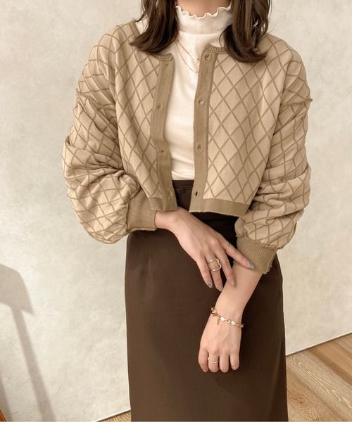 apres jour clair(アプレジュールクレア)の「【apres jour clair】2WAYキルトライクニット【ZOZOTOWN限定アイテム】(ニット/セーター・レディース・ブラウン/アイボリー・X-LARGE/フリー)」の19枚目の写真