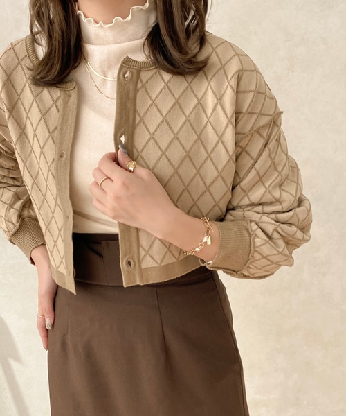apres jour clair(アプレジュールクレア)の「【apres jour clair】2WAYキルトライクニット【ZOZOTOWN限定アイテム】(ニット/セーター・レディース・ブラウン/アイボリー・X-LARGE/フリー)」の18枚目の写真