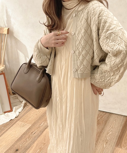 apres jour clair(アプレジュールクレア)の「【apres jour clair】2WAYキルトライクニット【ZOZOTOWN限定アイテム】(ニット/セーター・レディース・ブラウン/アイボリー・X-LARGE/フリー)」の22枚目の写真