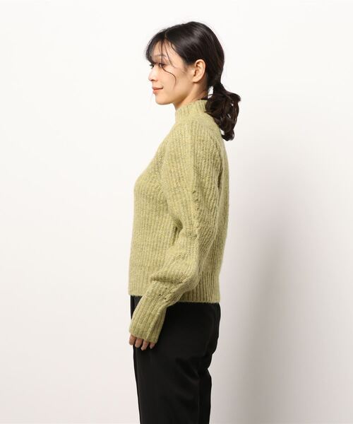 CAPRICIEUX LE'MAGE（カプリシューレマージュ）の「豆スリーブプルオーバー（ニット/セーター・レディース・アイボリー/ブラック/グリーン系その他・FREE）」の4枚目の写真