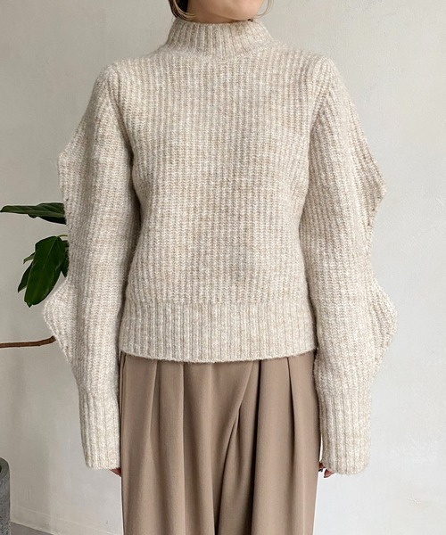 CAPRICIEUX LE'MAGE（カプリシューレマージュ）の「豆スリーブプルオーバー（ニット/セーター・レディース・アイボリー/ブラック/グリーン系その他・FREE）」の19枚目の写真