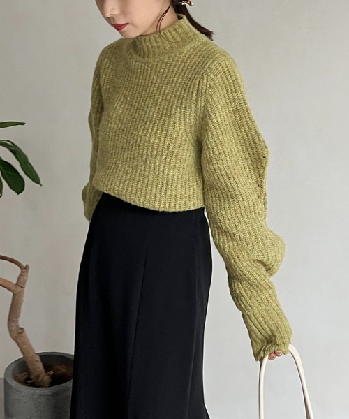 CAPRICIEUX LE'MAGE（カプリシューレマージュ）の「豆スリーブプルオーバー（ニット/セーター・レディース・アイボリー/ブラック/グリーン系その他・FREE）」の17枚目の写真