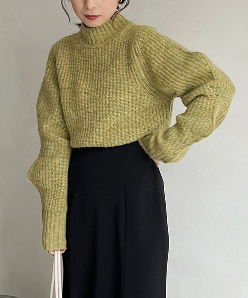 CAPRICIEUX LE'MAGE（カプリシューレマージュ）の「豆スリーブプルオーバー（ニット/セーター・レディース・アイボリー/ブラック/グリーン系その他・FREE）」の16枚目の写真