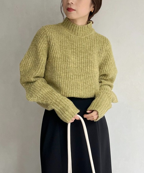 CAPRICIEUX LE'MAGE（カプリシューレマージュ）の「豆スリーブプルオーバー（ニット/セーター・レディース・アイボリー/ブラック/グリーン系その他・FREE）」の15枚目の写真