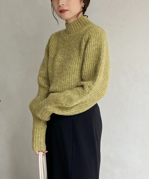 CAPRICIEUX LE'MAGE（カプリシューレマージュ）の「豆スリーブプルオーバー（ニット/セーター・レディース・アイボリー/ブラック/グリーン系その他・FREE）」の14枚目の写真