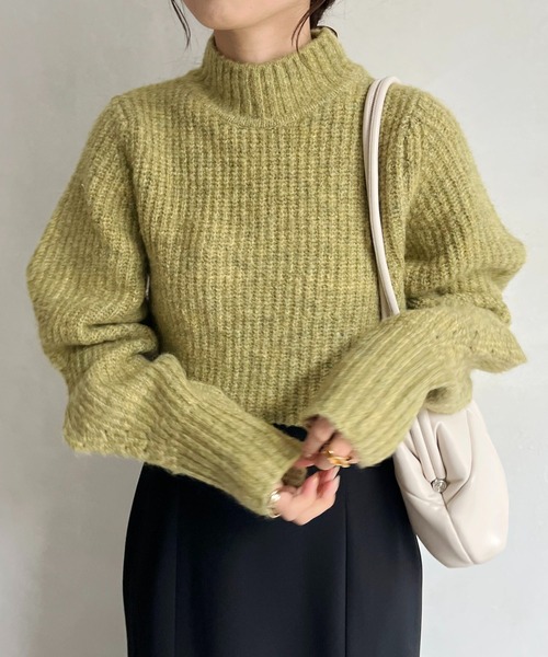 CAPRICIEUX LE'MAGE（カプリシューレマージュ）の「豆スリーブプルオーバー（ニット/セーター・レディース・アイボリー/ブラック/グリーン系その他・FREE）」の13枚目の写真