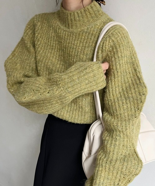 CAPRICIEUX LE'MAGE（カプリシューレマージュ）の「豆スリーブプルオーバー（ニット/セーター・レディース・アイボリー/ブラック/グリーン系その他・FREE）」の12枚目の写真