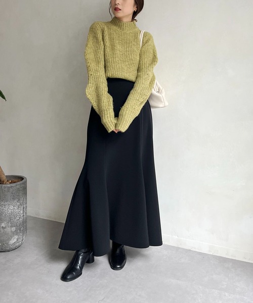 CAPRICIEUX LE'MAGE（カプリシューレマージュ）の「豆スリーブプルオーバー（ニット/セーター・レディース・アイボリー/ブラック/グリーン系その他・FREE）」の11枚目の写真