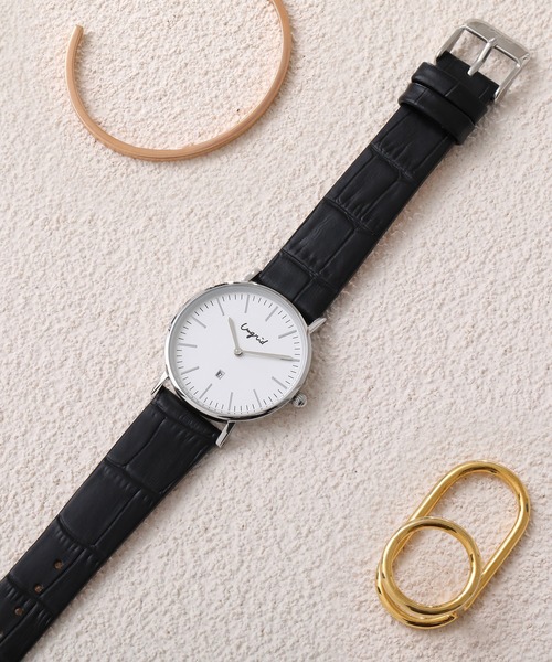 Ungrid（アングリッド）の「【Ungrid/アングリッド】ベーシック ラウンド レザー 腕時計（アナログ腕時計・レディース・ブラウン/シルバー/ブラック系その他/ブラウン系その他・FREE）」の2枚目の写真