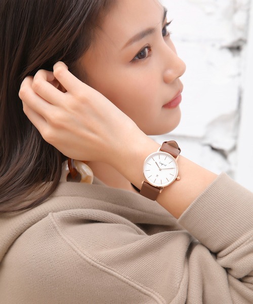 Ungrid（アングリッド）の「【Ungrid/アングリッド】ベーシック ラウンド レザー 腕時計（アナログ腕時計・レディース・ブラウン/シルバー/ブラック系その他/ブラウン系その他・FREE）」の11枚目の写真