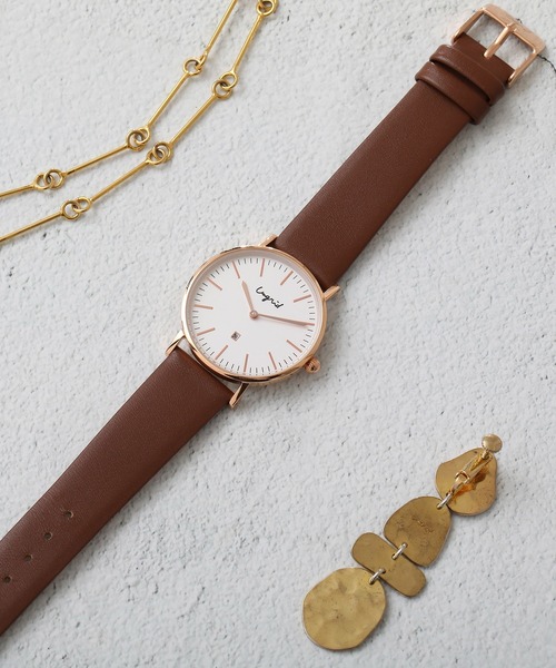 Ungrid（アングリッド）の「【Ungrid/アングリッド】ベーシック ラウンド レザー 腕時計（アナログ腕時計・レディース・ブラウン/シルバー/ブラック系その他/ブラウン系その他・FREE）」の9枚目の写真