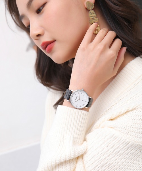 Ungrid（アングリッド）の「【Ungrid/アングリッド】ベーシック ラウンド レザー 腕時計（アナログ腕時計・レディース・ブラウン/シルバー/ブラック系その他/ブラウン系その他・FREE）」の6枚目の写真