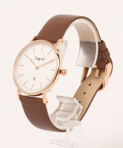 Ungrid（アングリッド）の「【Ungrid/アングリッド】ベーシック ラウンド レザー 腕時計（アナログ腕時計・レディース・ブラウン/シルバー/ブラック系その他/ブラウン系その他・FREE）」の10枚目の写真