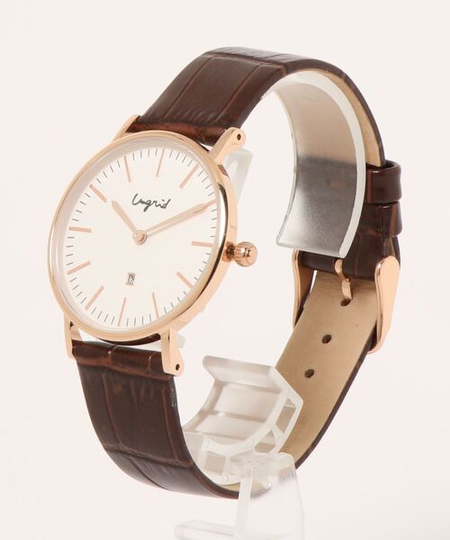 Ungrid（アングリッド）の「【Ungrid/アングリッド】ベーシック ラウンド レザー 腕時計（アナログ腕時計・レディース・ブラウン/シルバー/ブラック系その他/ブラウン系その他・FREE）」の14枚目の写真