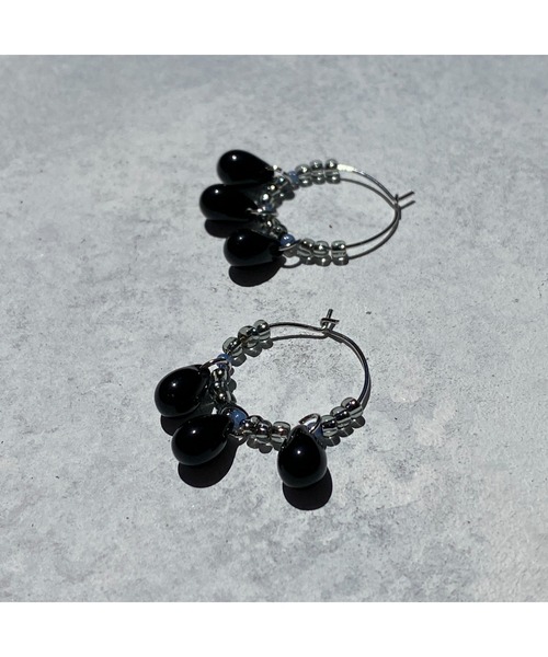 Amazon | JewelryWe 丸型 ステンレス ピアス 黒色（ブラック） 2
